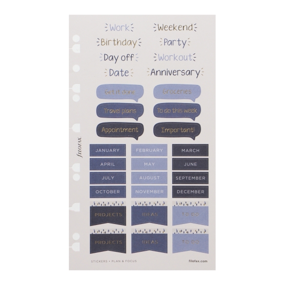 Indigo samolepky multi-fit FILOFAX - 4