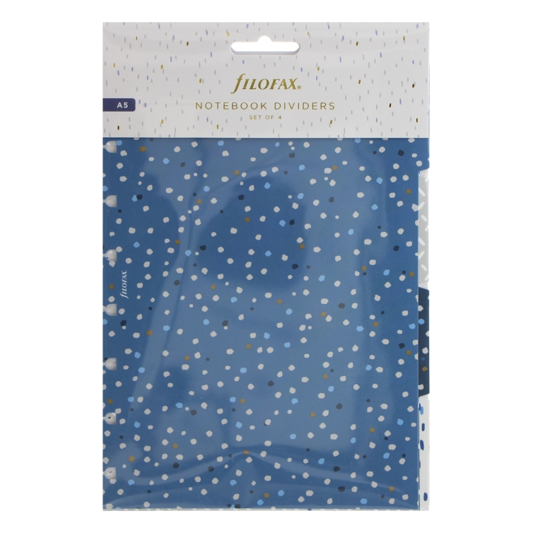 Indigo rozraďovače pre A5 notebook FILOFAX - 2