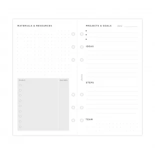 Projects and Goals Tracker Refill Personal FILOFAX - 1