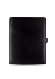 Intensifique su juego de organización con el organizador A4 Metropol, una sofisticada mezcla de estilo moderno y clásico. Su elegante aspecto de cuero negro, con un sutil efecto granulado, lo convierte en el accesorio perfecto para el profesional ocupado. Con un amplio espacio de almacenamiento que incluye bolsillos para tarjetas de crédito, mecanismo de anillas y un calendario de citas semanales, promete agilizar su rutina diaria con estilo.