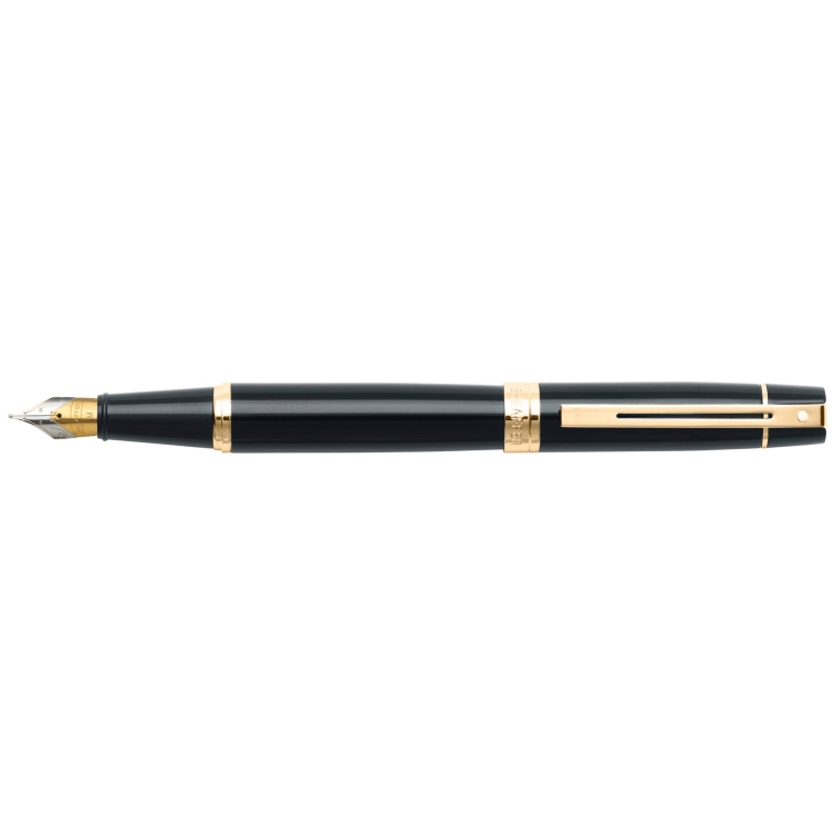 Sheaffer 300 Glossy mit goldfarbenem Füllfederhalter schwarz SHEAFFER - 1