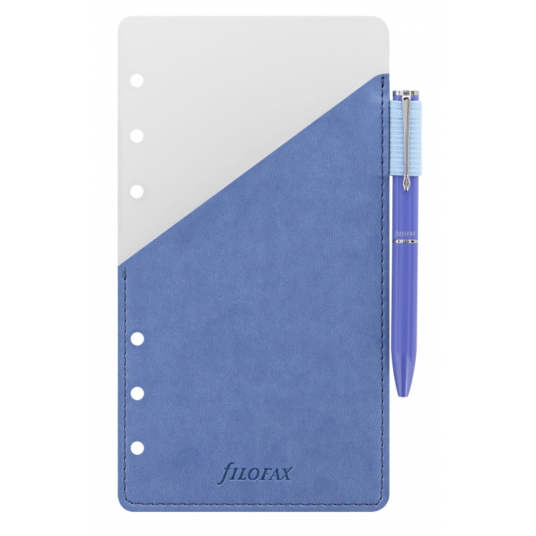 Ballpoint pen with pen holder Personal blue FILOFAX - 1