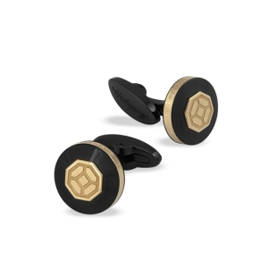 Il Signore Cufflinks black and gold MONTEGRAPPA - 1