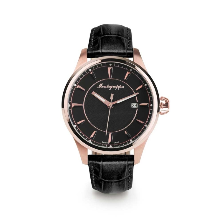 Fortuna 42 mm Hodinky ružové zlato čierne MONTEGRAPPA - 1