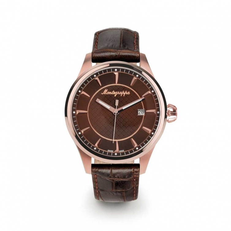Fortuna 42 mm Watch rose gold brown MONTEGRAPPA - 1