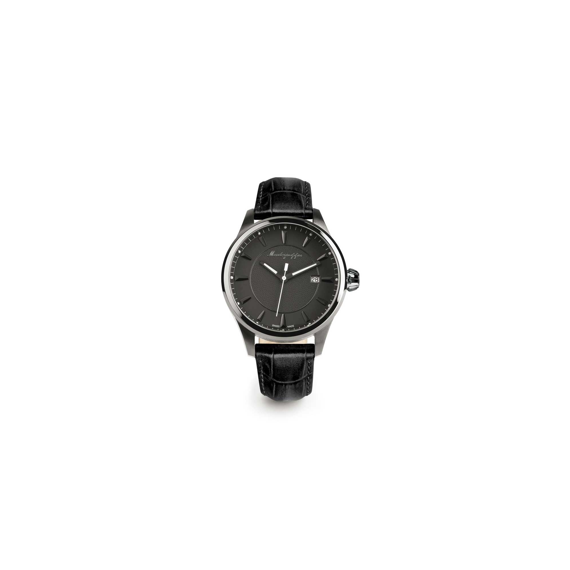 Montegrappa - Fortuna Gun Metal 42 Mm Horloge Zwart