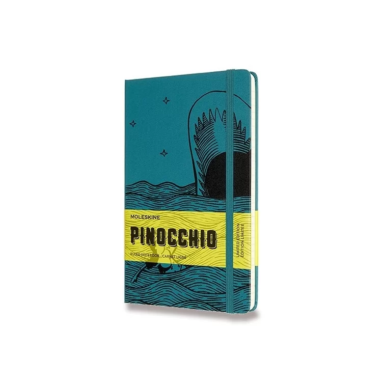 Pinocchio Limitovaná edice Zápisník L linkovaný tyrkysový MOLESKINE - 1