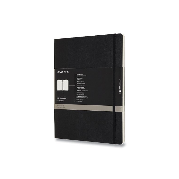 Pro Zápisník XL mäkký čierny MOLESKINE - 1