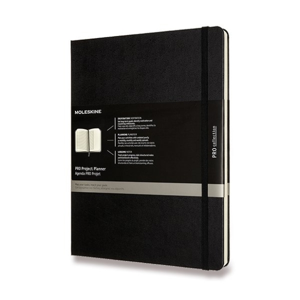 Pro Project Planner Zápisník XL tvrdý čierny MOLESKINE - 1