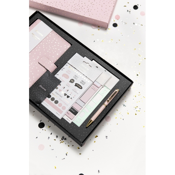 Gift set Confetti Organiser Personal Rose Quartz with Pen FILOFAX - 4