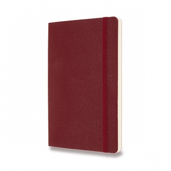 Notebook L hard cover ruled leather red MOLESKINE - 2