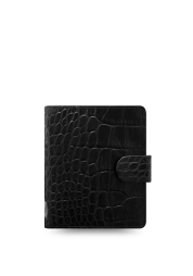 The luxurious Classic Croc organiser in black is made of premium calfskin with a crocodile texture, which gives the product an exclusive look. The practical format with a week on two sides and a ring mechanism will ensure perfect organization of your time. With a large inner pocket, it can also serve as a wallet, making it an ideal accessory for everyday use.