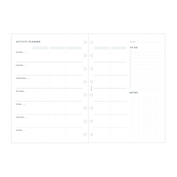 Minimal Activity Planner Refill A5 Notebook FILOFAX - 2