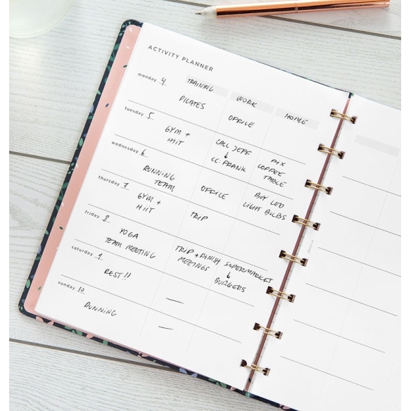 Minimal sledovanie aktivity náplň pre A5 notebook FILOFAX - 3