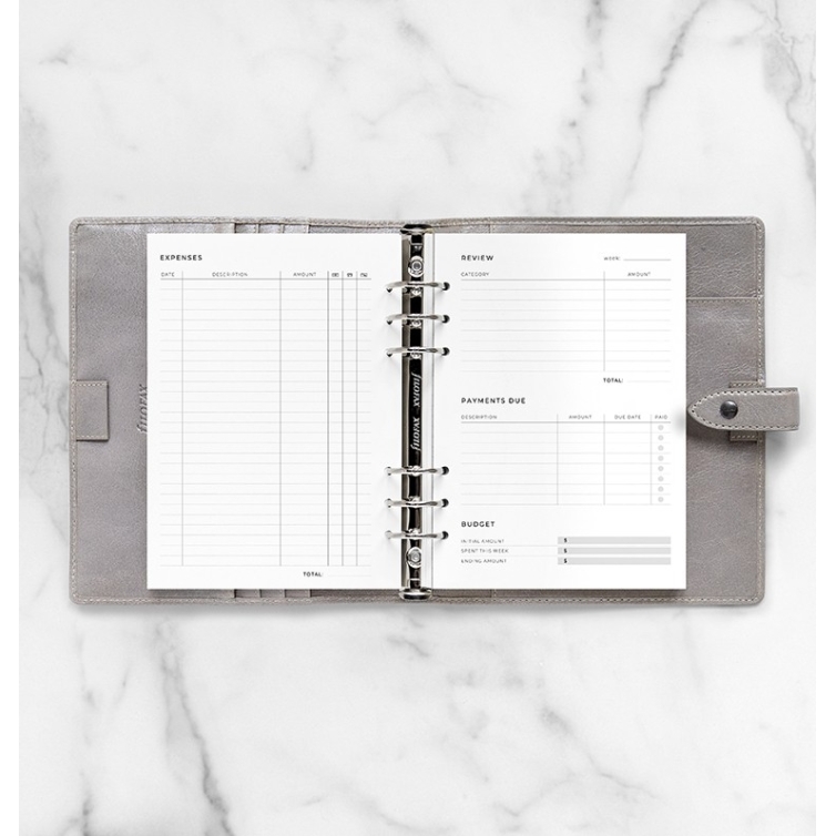Minimal prehľad výdavkov náplň A5 FILOFAX - 1