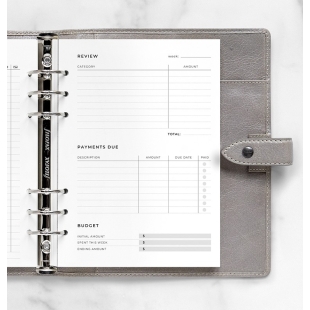 Minimal prehľad výdavkov náplň A5 FILOFAX - 2
