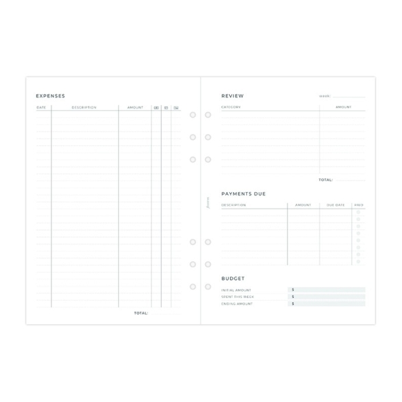 Minimal prehľad výdavkov náplň A5 FILOFAX - 3