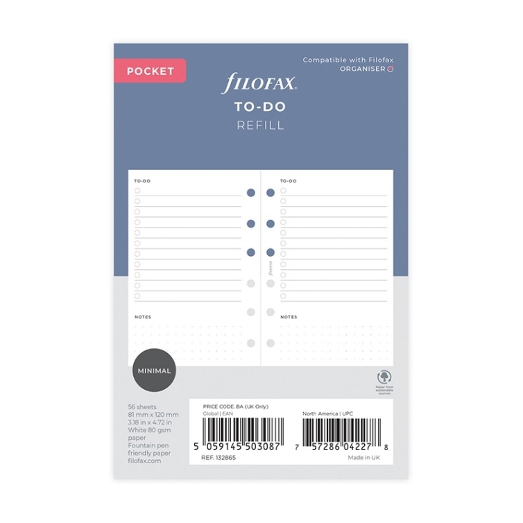 Minimal sledovanie úloh náplň vreckový FILOFAX - 5