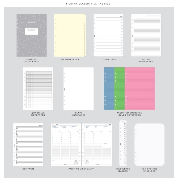 Confetti diár A5 charcoal FILOFAX - 7