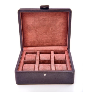 Sammlerbox für 6 Uhren braun LEANSCHI - 1