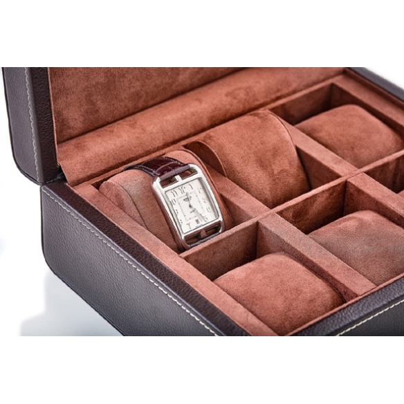 Collector's box for 6 watches brown LEANSCHI - 3