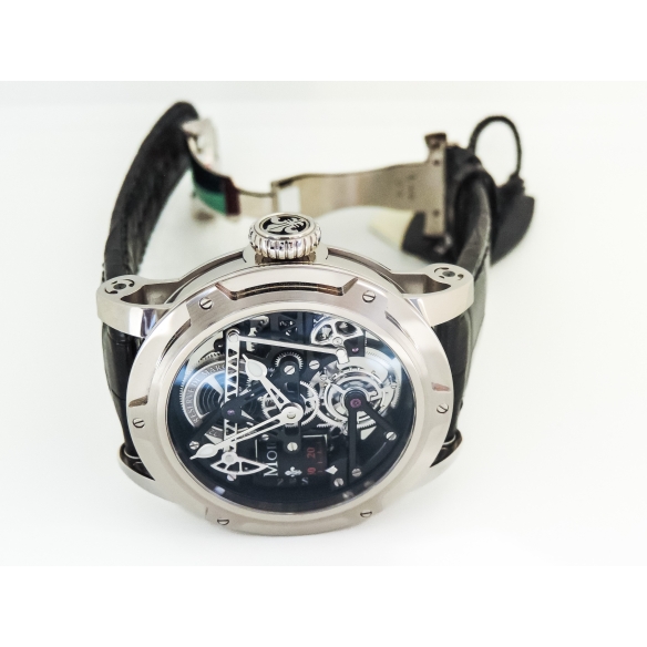 Black Gold Derrick Watch LM 43.70.03N LOUIS MOINET - 8