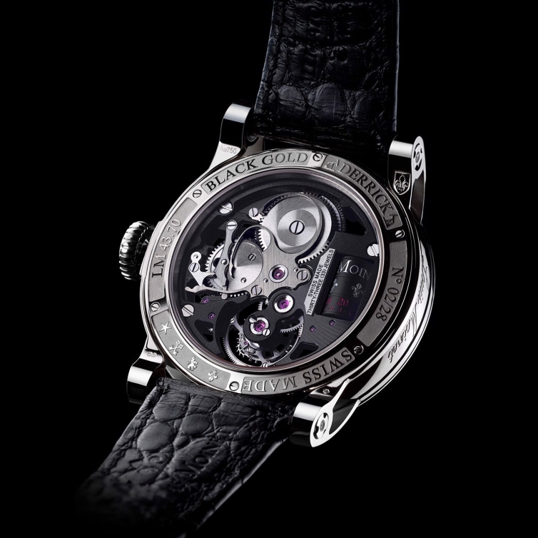 Black Gold Derrick hodinky LM 43.70.03N LOUIS MOINET - 4
