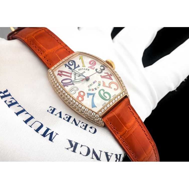 Cintrée Curvex Lady Color Dreams Rose Gold Diamonds hodinky 5850 SC COL DRM D 5N FRANCK MULLER - 5