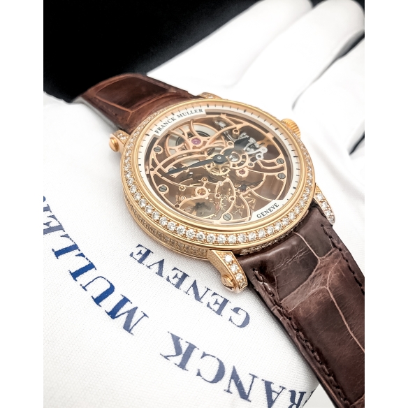 Round Lady Skeleton Rose Gold Diamonds hodinky 7042B S6SQT D 5N FRANCK MULLER - 4