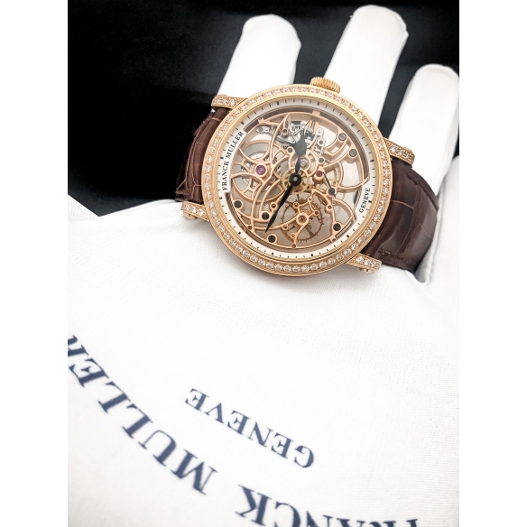 Round Lady Skeleton Rose Gold Diamonds hodinky 7042B S6SQT D 5N FRANCK MULLER - 6