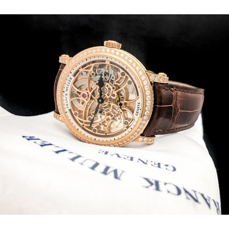 Round Lady Skeleton Rose Gold Diamonds watch 7042B S6SQT D 5N FRANCK MULLER - 7