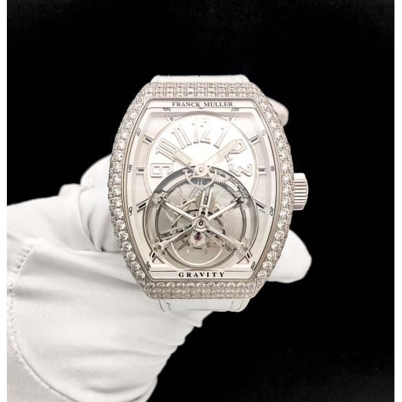 Vanguard Gravity Tourbillon White Gold Diamonds hodinky V45 T GRAVITY CS D OG FRANCK MULLER - 2