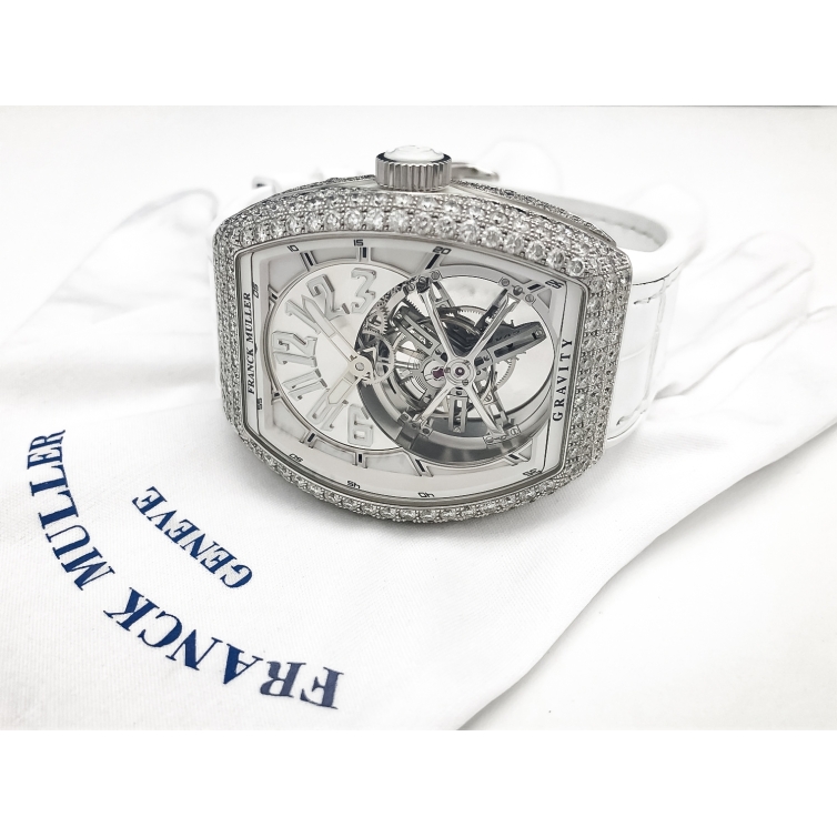 Vanguard Gravity Tourbillon White Gold Diamonds watch V45 T GRAVITY CS D OG FRANCK MULLER - 7