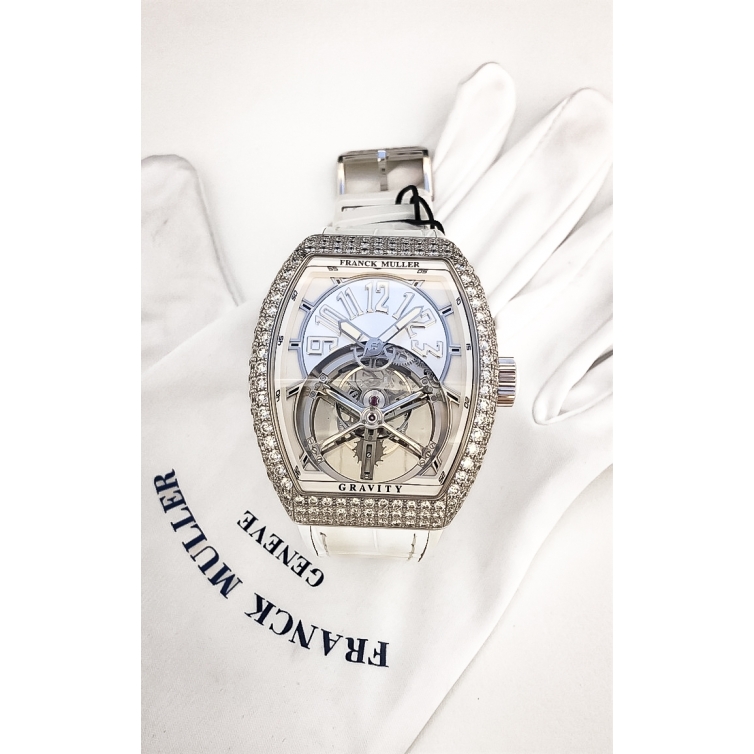 Vanguard Gravity Tourbillon White Gold Diamonds watch V45 T GRAVITY CS D OG FRANCK MULLER - 5