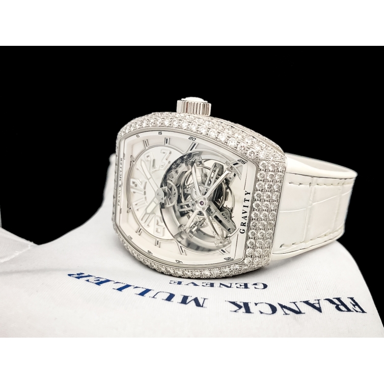 Vanguard Gravity Tourbillon White Gold Diamonds watch V45 T GRAVITY CS D OG FRANCK MULLER - 6