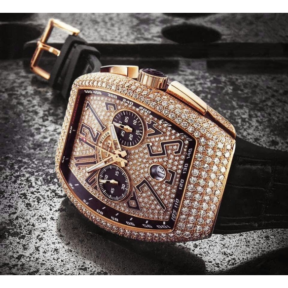 Vanguard Rose Gold Diamonds hodinky V45CCDT D CD 5N NR FRANCK MULLER - 9