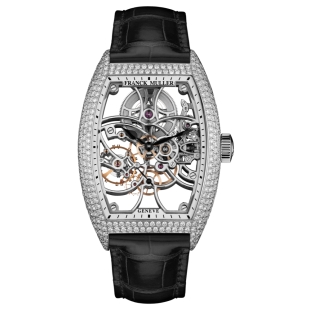 Cintrée Curvex Skeleton White Gold Diamonds hodinky 8880 B S6 SQT D OG FRANCK MULLER - 1