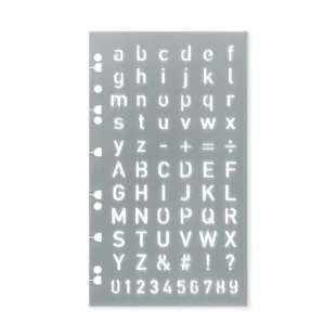 Letter Stencil Multi-fit grey FILOFAX - 1