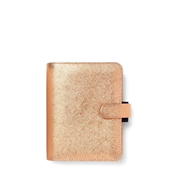 Saffiano Metallic diár vreckový ružovozlatý FILOFAX - 1
