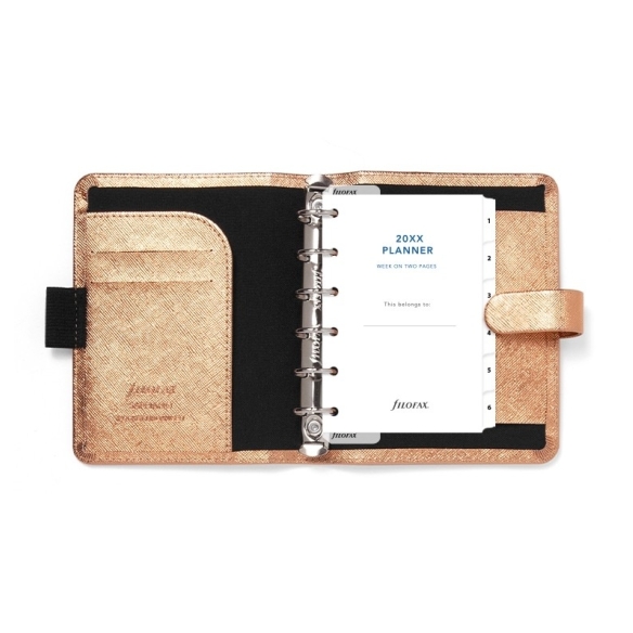Saffiano Metallic diár vreckový ružovozlatý FILOFAX - 3