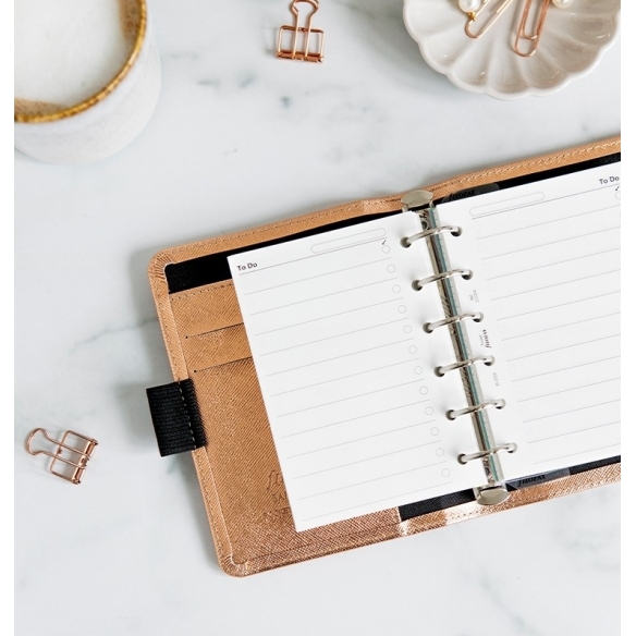 Saffiano Metallic diár vreckový ružovozlatý FILOFAX - 6