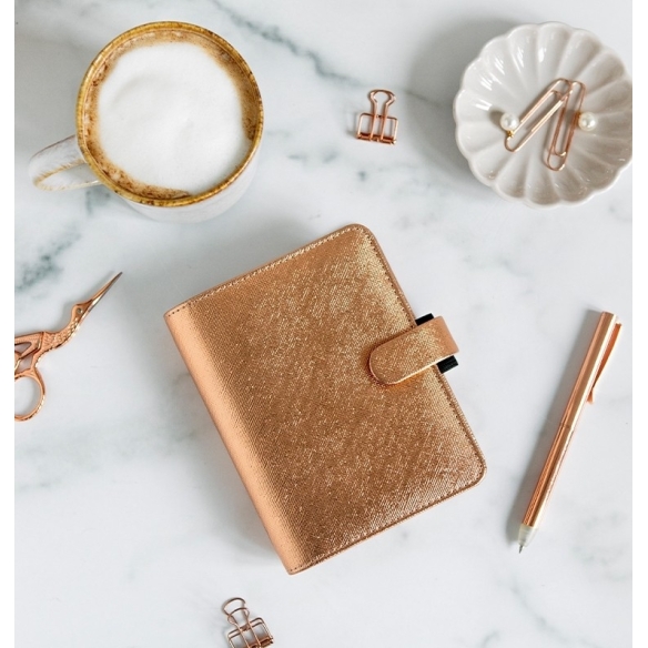 Saffiano Metallic diár vreckový ružovozlatý FILOFAX - 7