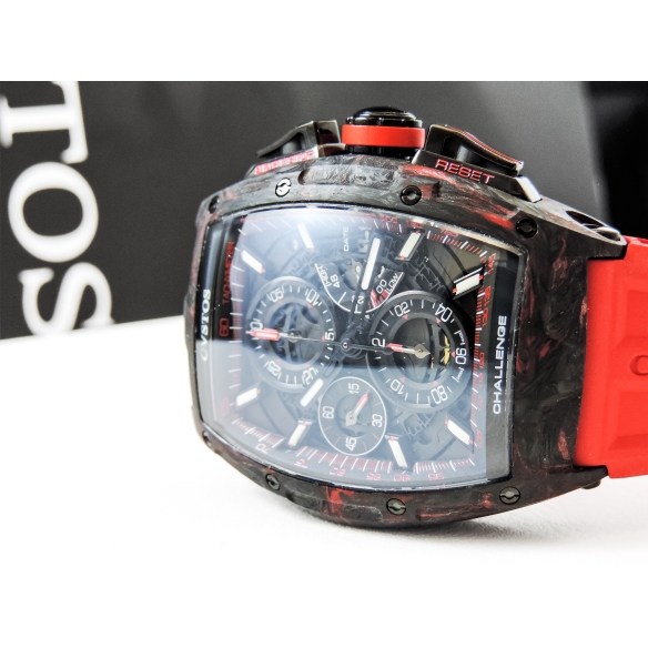 Challenge Chrono II Red Forged Carbon Honolulu hodinky 80013 CVSTOS - 2