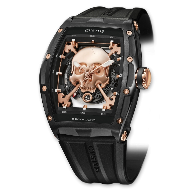 Inkvaders Jetliner II Skull GT hodinky 80001 CVSTOS - 1