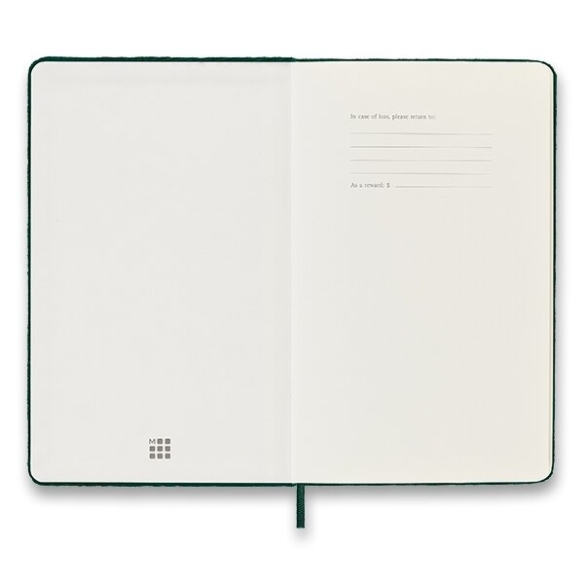 Velvet Zápisník L tvrdý linajkový zelený MOLESKINE - 3