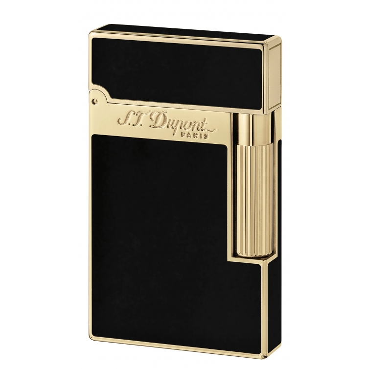 Black chinese lacquer and gold lighter S.T. DUPONT - 1