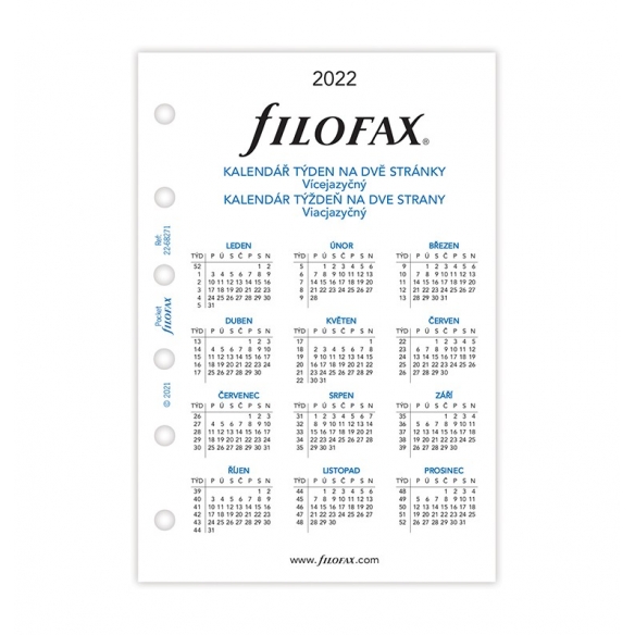 Kalendár náplň do diáru vreckový 2023 FILOFAX - 3