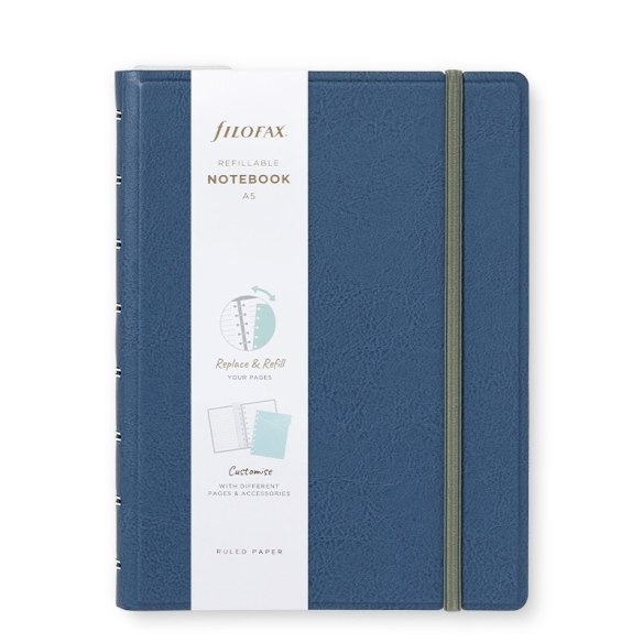 Contemporary notebook A5 blue steel FILOFAX - 6