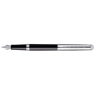 Hémisphére DeLuxe Metal and Black CT Fountain Pen WATERMAN - 1