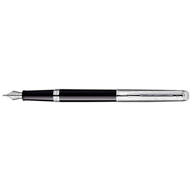 Hémisphére DeLuxe Metall und schwarzer CT-Füllfederhalter WATERMAN - 1